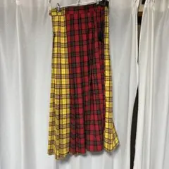 【B品】PAMEO POSE チェック柄切替スカート