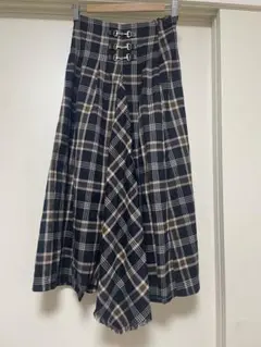 PAGEBOYネイビー チェック柄 スカート