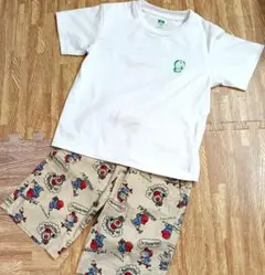 ドラえもん Tシャツ パンツ 2点セット 120 キッズ 綿100% 中古