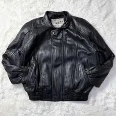 90s Leather Jacket ラムスキン レザージャケット A-2 黒