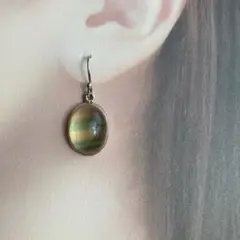 3色トルマリン☆シルバーフックピアス