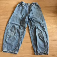 GU デニムパンツ 120サイズ　バレルレッグジーンズ