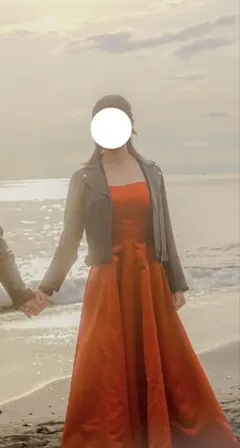 ウェディング カラードレス テラコッタ オレンジ