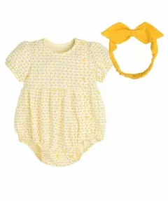 【美品】moimolnモイモルン　ロンパース&ヘアバンド