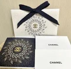 シャネル ギフトボックス 2025ホリデー クリスマス カード付 ラッピング
