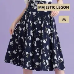 MAJESTIC LEGON フラワープリント フレアスカート