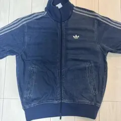 adidasデニムトラックジャケットネイビー
