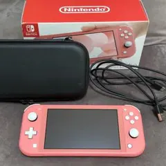 Nintendo Switch Lite コーラルピンク 本体 箱コードケース付のサムネイル