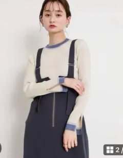 バイカラー コンパクトセーター★センスオブプレイス バイ アーバンリサーチ