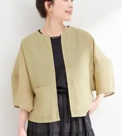 【美品】B.C STOCK　メッシュコクーンスリーブジャケットのサムネイル