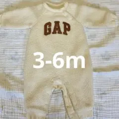 GAP ベビー 3-6m ボア ロンパース カバーオール アイボリー 秋冬