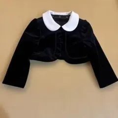黒い襟付きクロップドジャケット 100サイズ