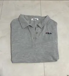 FILA グレー 半袖ポロシャツ