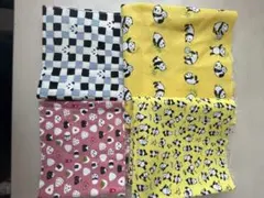 綿プリント生地セット（4種）パンダ柄