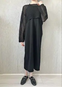 GU 2ピースニットキャミソールワンピ