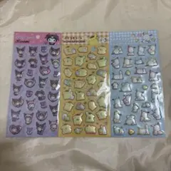 クロミ、ポムポムプリン、ポチャッコ　ぷくっとシール3個セット