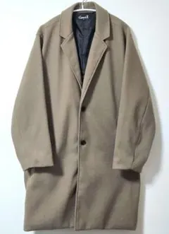 【美品】cavariAベージュチェスターコート　メンズコート　チェスターコートのサムネイル