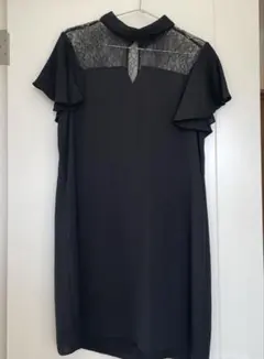 ZARA 黒レースワンピース　結婚式二次会