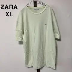 ザラ　Tシャツ　カットソー　ユニセックス　XL パステルグリーン　半袖のサムネイル