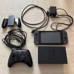 Nintendo Switch 本体 グレー　付属品、純正コントローラー付き