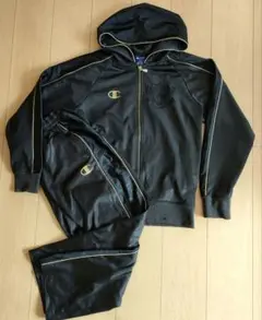 Champion Lサイズ ブラック ジャージ上下セット