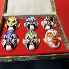 陶器製お面セット 6個入り