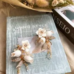 ※500円分お値下げ中【イヤリング】ブライダル 小枝 ビジュー ゴールド