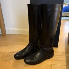 JIL SANDERブラックレザー ロングブーツ 約40cmのサムネイル