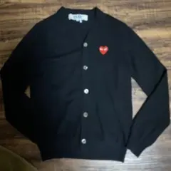 COMME des GARÇONS PLAY 人気ブラックカーディガン Mサイズ