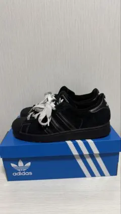 adidas SUPERSTAR II ブラック スエード スニーカー