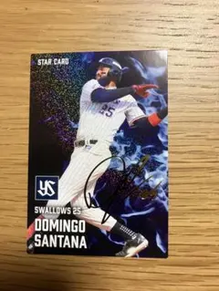 プロ野球チップス2025☆ヤクルト サンタナ選手 サイン付スターカード