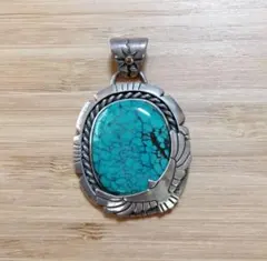 新品未使用 SUNGOD サンゴッド 銀縄ターコイズ ペンダントトップ