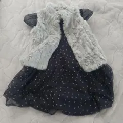 ZARA　グレー フェイクファー ベスト 98センチ