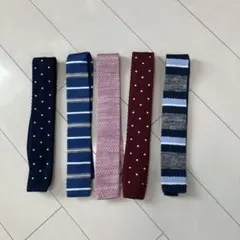 ネクタイセット 5本組　ニット