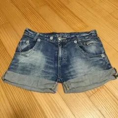 BURBERRY BLUE LABEL ショートパンツ デニムブルー