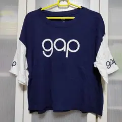 5752 【最終価格】GAP ネイビー /ホワイト Tシャツ М
