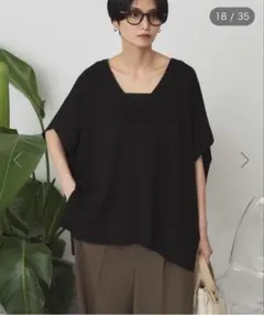 AMERICAN HOLIC Vネックニットベスト　黒
