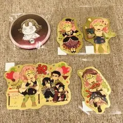 鬼滅の刃 ダイニング お楽しみくじ 缶バッジ ステッカー 甘露寺蜜璃