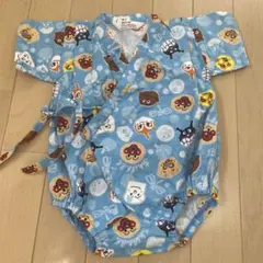 青いキャラクター柄 甚平 ~95cm