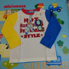 新品 110 長袖カットソー だまし絵　ネクタイ　ミキハウス