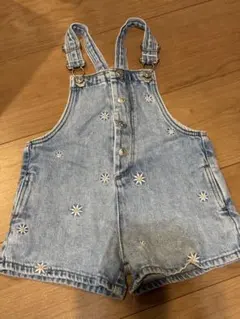 ZARA デニムショートオーバーオール 18m