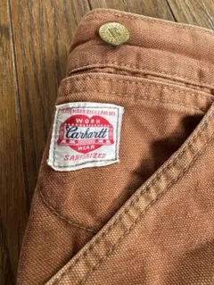 カーハート Carhartt復刻日本製 ブラウンダック ワークパンツ ダブルニー