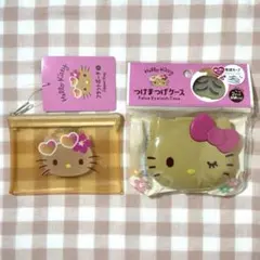 サンリオ 日焼けキティ つけまケース フラットポーチ グッズ セリア ダイソー