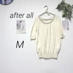 10376 after all アフターオール 半袖ニット コットン レーヨン