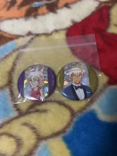 30周年☆コナンホログラムキャラクター缶バッジ2個セット♡