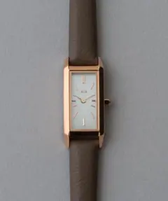 ete レディース 腕時計 レクタングル ピンクゴールド 美品