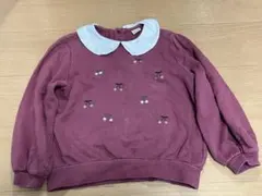 プティマイン　さくらんぼトレーナー　裏起毛