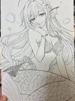 手描きイラスト オリジナル｜線画 原画