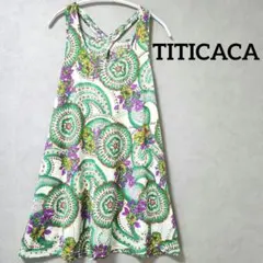 夏物SALE [ 美品 ] チチカカチュニックワンピース花柄エスニックM