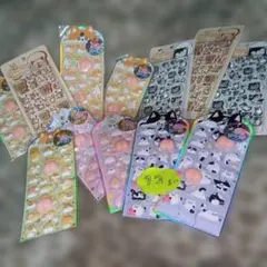 12 枚セット！　ぷくぷくシール　おしりシール　セット　動物